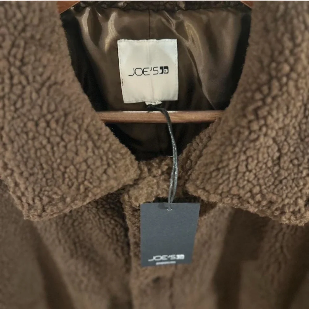 Joe's Jeans Brown Faux Shearling Shirt Jacket Size Men’s Large (NWT)